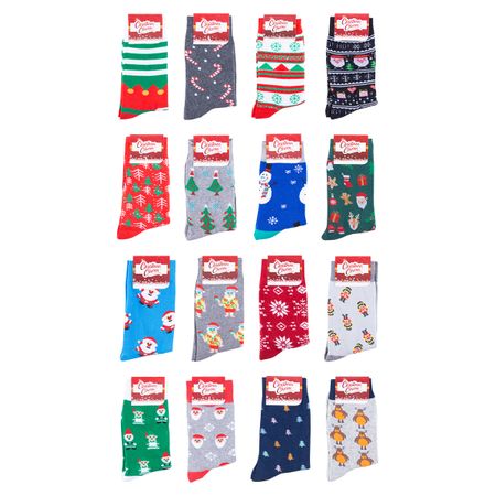 CHRISTMAS CHARM SOCKS ASST