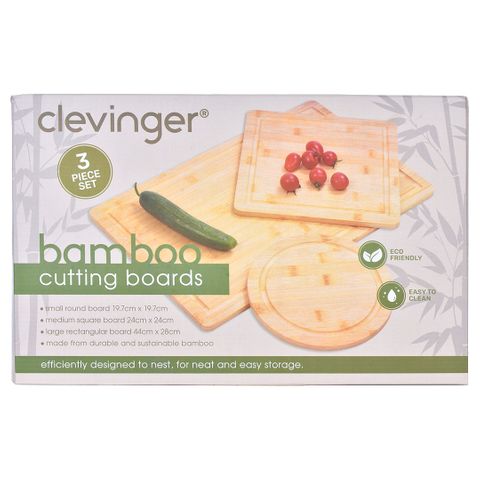 BAMBOO CUTTING BOARDS (3 PIECE SET)
