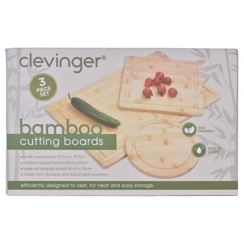 THREE -PIECE BAMBOO CUTTING BOARD