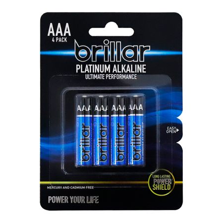 AAA PLATINUM ALKALINE BATTERIES 4PK
