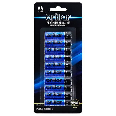 AA PLATINUM ALKALINE BATTERIES 10PK