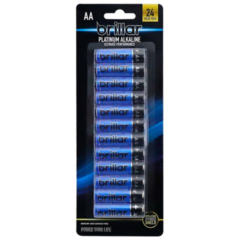 PREMIUM ALKALINE AA BATTERIES - 24 PK