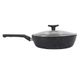 CLEVINGER 28CM NON-STICK SAUTE PAN WITH LID (BLACK)