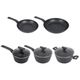 8 PIECE COOKWARE SET(BLACK)