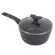 NON-STICK SAUCEPAN WITH LID - 20CM (BLACK)