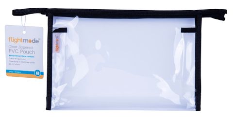 PVC CLEAR ZIPPERED POUCH