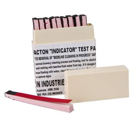 INDICATOR TEST PAPERS FOR BEERLINE CLEANERS
