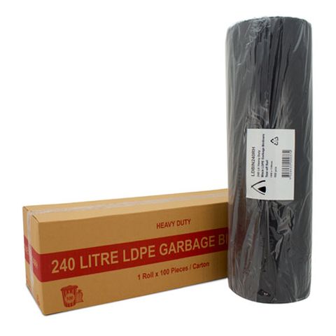 240ltr BLACK BAG 30um (ROLLS)