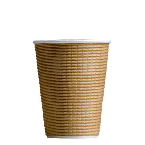 12oz BROWN RIPPLE CUP CTN/500