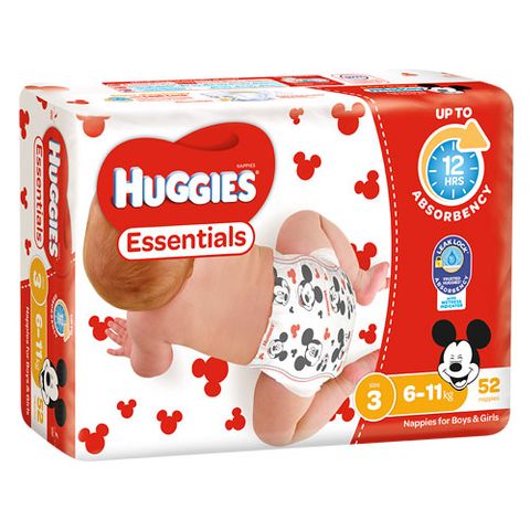 HUGGIES ESSENTIAL NAPP SIZE 3 52X4