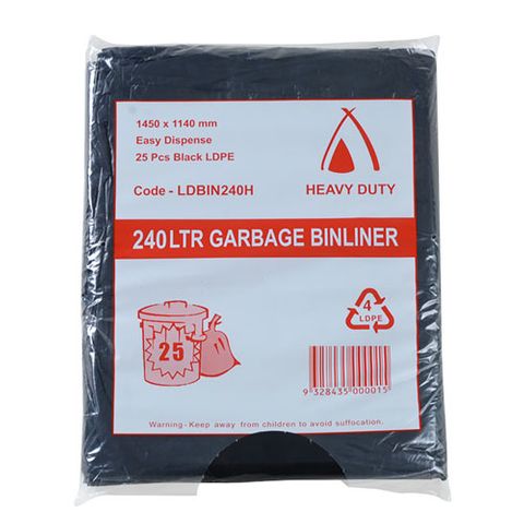 BLACK GARBAGE BAGS