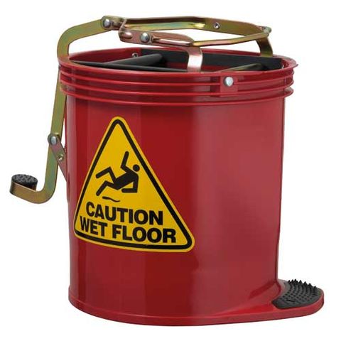 H/D PLASTIC MOP BUCKET RED