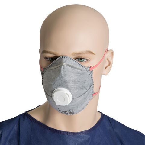 P2 RESPIRATOR - WITH VALVE & ACTIVE CARBON