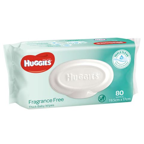 HUGGIES THICK BABY WIPES - FRAGRANCE FREE