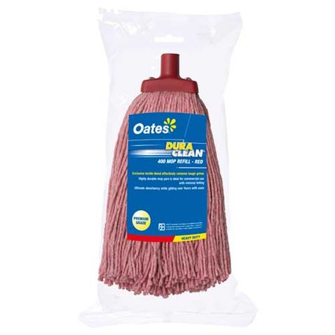 RED DURACLEAN MOP HEAD 400g