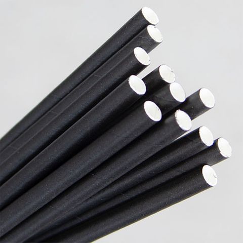 ECO-STRAW PAPER STRAWS - BLACK (REGULAR & COCKTAIL)