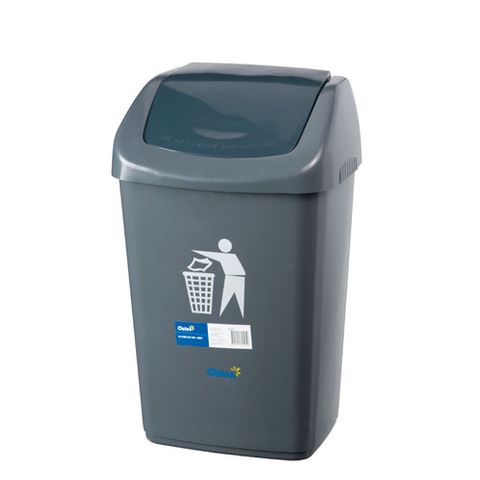 GREY FLIP BIN 40ltr