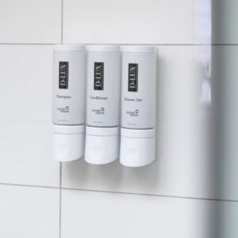 DLUX WHITE REFILLABLE SOAP DISPENSER