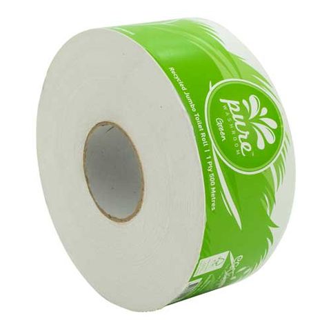 PURE WASHROOM RECYCLED GREEN JUMBO TOILET ROLL