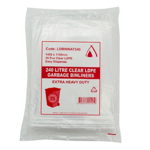 NATURAL (CLEAR) GARBAGE BAGS