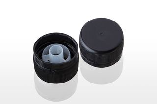 PP28 Tamper Evident Caps Black with 20.0mm Pouring Ring