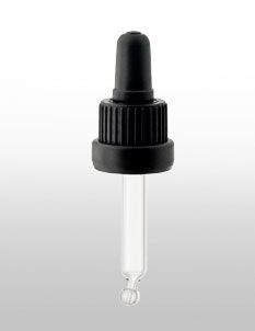 Sample of TE III Pipette Black, 0.7ml TPE Bulb, Glass Stem (for 15ml Orion Bottle)