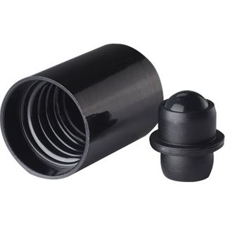 Sample of Screw Cap Black with Glass Roll-On Fitment (for MIRON Orion DIN18 Bottles)