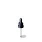 TE III Pipette Black, 0.7ml TPE Bulb, Glass Stem (for 15ml Orion Bottle)