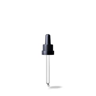 TE III Pipette Black, 0.7ml TPE Bulb, Glass Stem (for 30ml Orion Bottle)