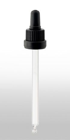 TE III Pipette Black, 1.0ml TPE Bulb, Glass Stem (for 100ml Orion Bottle)