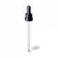 TE III Pipette Black, 1.0ml CB Bulb, Glass Stem (for 100ml Orion Bottle)