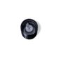 Screw cap with vertical dropper 1.0mm DIN18 Black Tamper Evident  (ribbed wall)