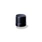 Screw cap with vertical dropper 1.0mm DIN18 Black Tamper Evident  (ribbed wall)