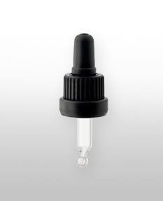 TE III Pipette Black, 0.7ml TPE Bulb, Glass Stem (for 5ml Orion Bottle)