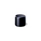 Tamper evident screw cap black III with pourer for DIN18 bottle (Smooth wall)