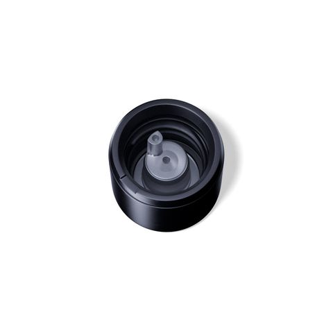 Screw cap with vertical dropper 1.0 mm DIN18 Black Tamper Evident (smooth wall)