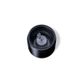 Screw cap with vertical dropper 1.0 mm DIN18 Black Tamper Evident (smooth wall)