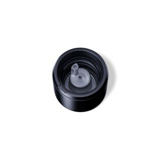 Screw cap with vertical dropper 2.0 mm DIN18 Black Tamper Evident (smooth wall)