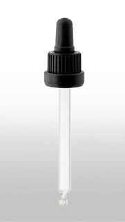 Sample of TE III Pipette Black, 0.7ml TPE Bulb, Glass Stem (for 50ml Orion Bottle)