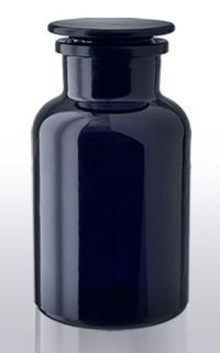 2000ml Libra MIRON Violetglass Apothecary Jar & Polished Stopper (rinse before use)
