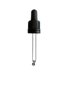 Sample of TE II Pipette Black, 0.7ml TPE Bulb, Glass Stem (for 30ml Ginger Bottle)