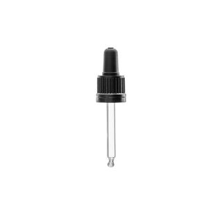 Sample of TE II Pipette Black, 0.7ml TPE Bulb, Glass Stem (for 20ml Ginger Bottle)