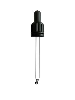 Sample of TE II Pipette Black, 0.7ml TPE Bulb, Glass Stem (for 50ml Ginger Bottle)