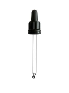 TE II Pipette Black, 0.7ml TPE Bulb, Glass Stem (for 50ml Ginger Bottle)