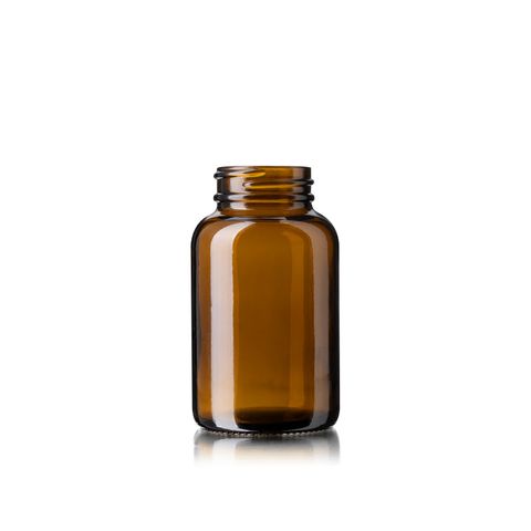 Sample of 120ml Juniper Amber Glass 38/400 Vitamin Jar