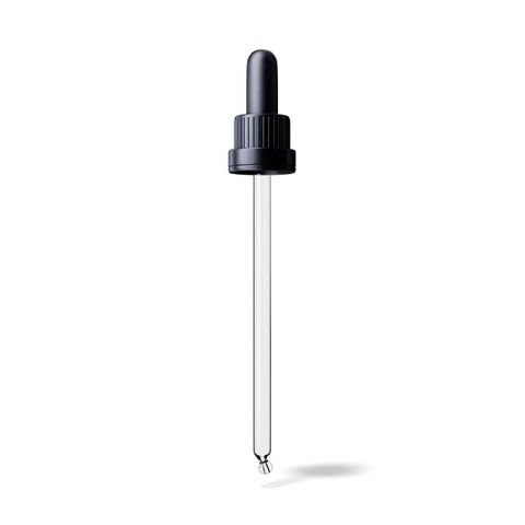 Sample of TE III Pipette Black, 1.0ml TPE Bulb, Glass Stem (for 100ml Orion Bottle)