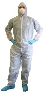 DISPOSABLE COVERALL DALTON POLYPROP WHITE 3XL