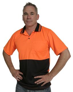 WORKWEAR SAFE-T-TEC V50 SHIRT S/S HI VIS OR/NA