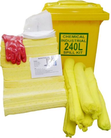 ENVIRONMENTAL QSI CHEMICAL SPILL KIT 240L + WHEELIE BIN EACH