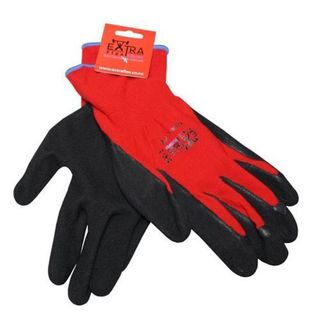 GLOVES SAFE-T-TEC LATEX RED BLACK FOAM PAIR